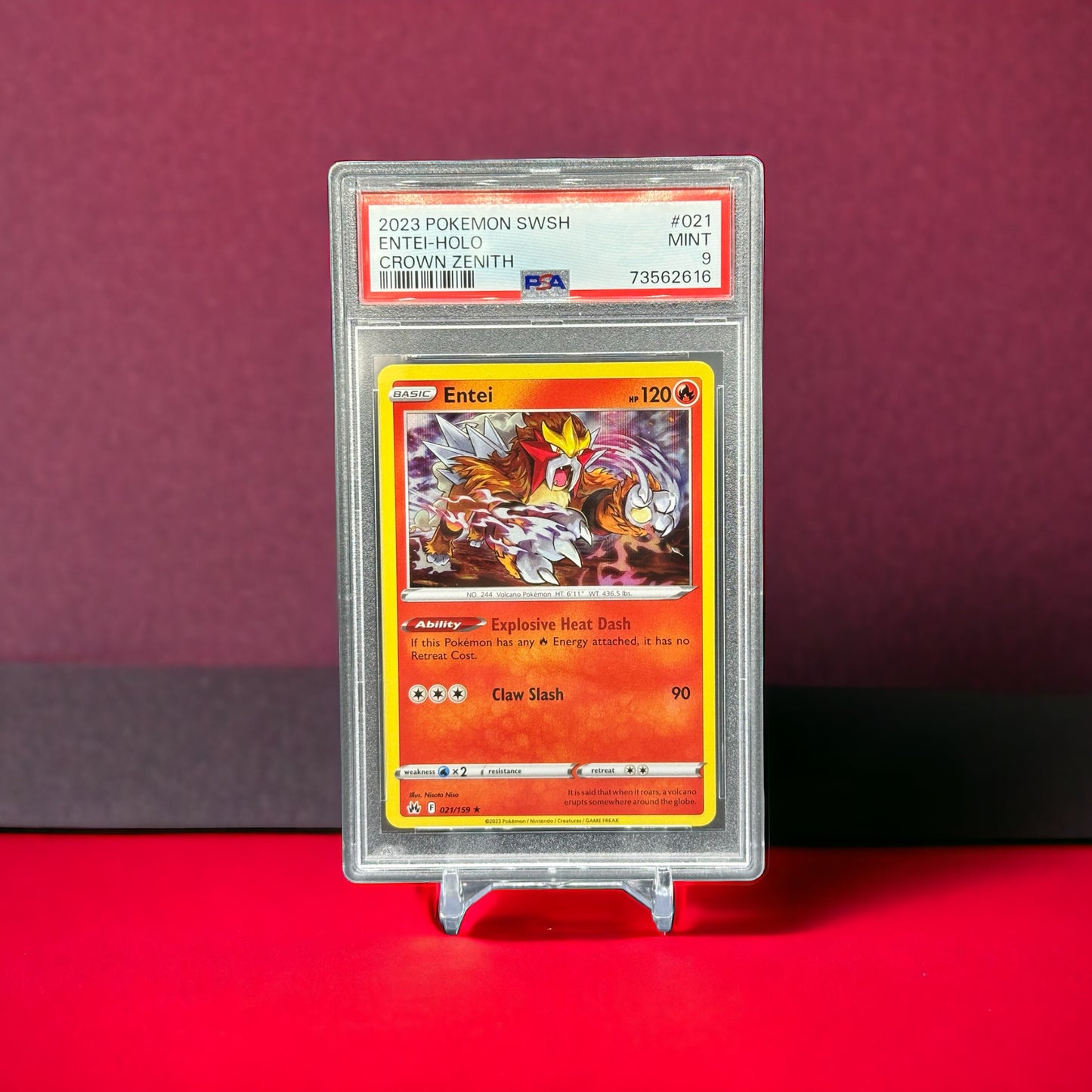 PSA 9 ENTEI Holo Crown Zenith 2023